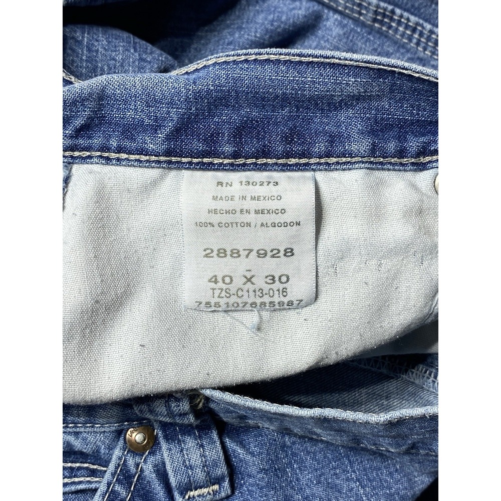 Lee Dungarees Carpenter Jeans 40x30 Relaxed Blue Utility Work Denim - Picture 4 of 9